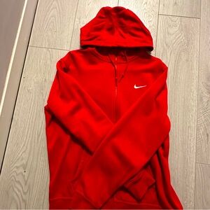Red Nike zip up (Barely Worn)